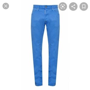 Dsquared2 blue slim straight jeans chino pants 34 x 35 denim